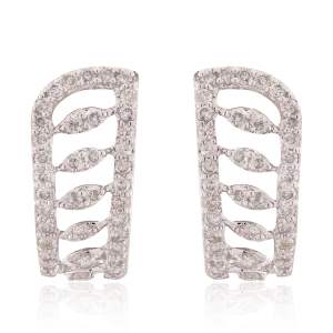 Designer Earrings with Certified Diamonds in 18k Yellow Gold - ER0504P